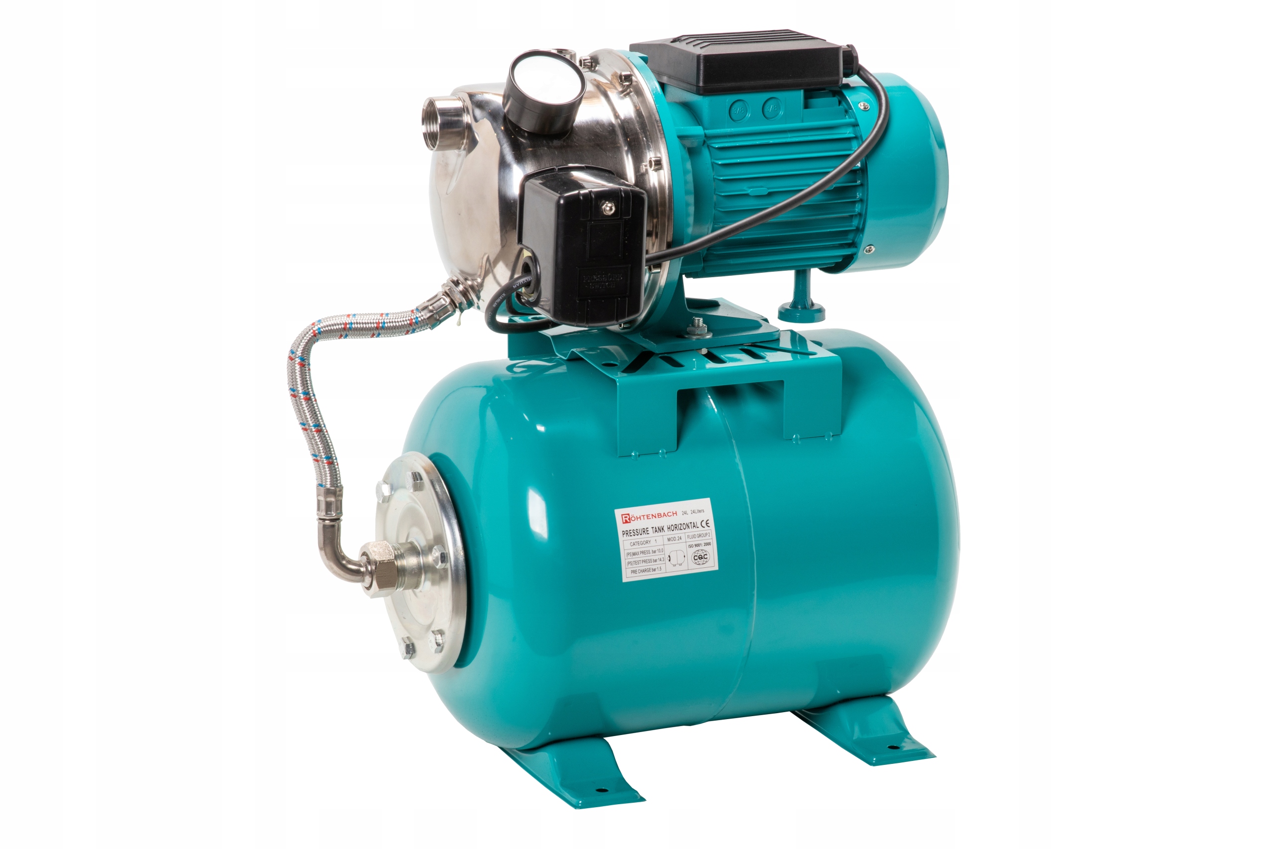 Zestaw hydroforowy JET 1000 INOX 24L Rohtenbach (ZESTAW HYDROFOROWY 24L