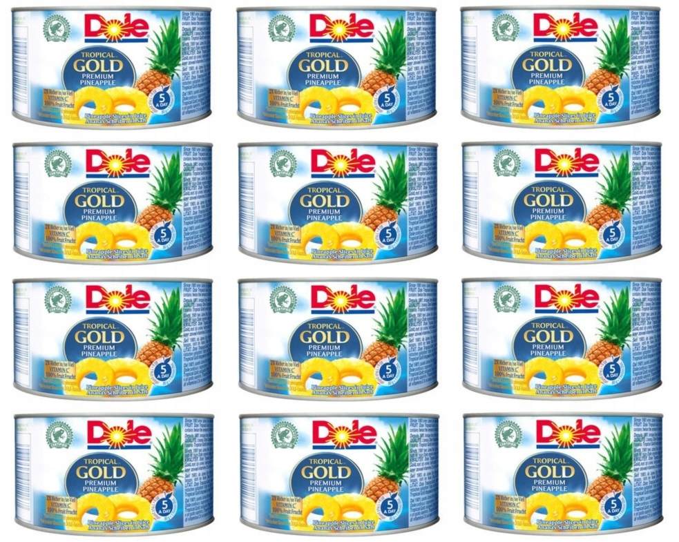 Levně 12 x 227 g Dole Plátky ananasu Karton