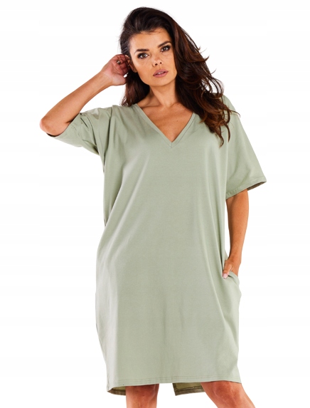 Volná tepláková šaty s kapsami