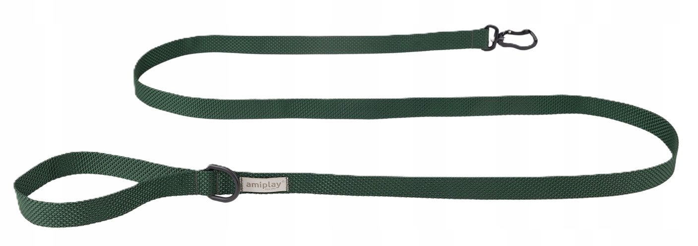 Levně Ami Play Midnight Vodítko pro psa Zelená M 180 x 2,0 cm