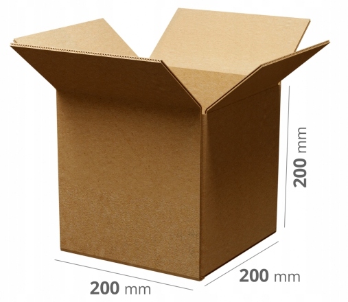 100 szt. Karton Pudło klapowe 200x200x200 mm szare 380 g/m2 Gabaryt C