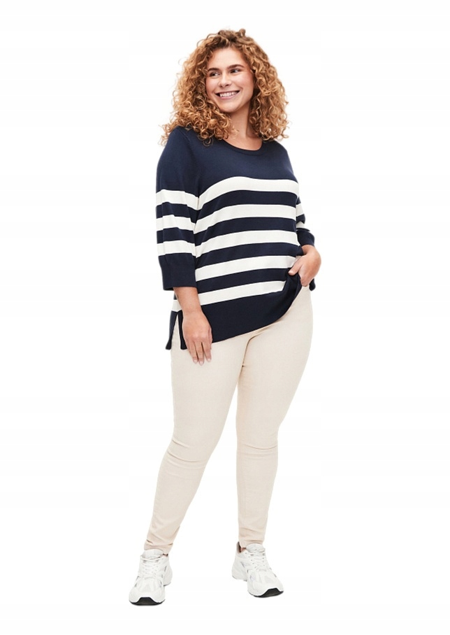 Zizzi Béžové Džíny Slim Fit Vysoký Pas 065A N78 42