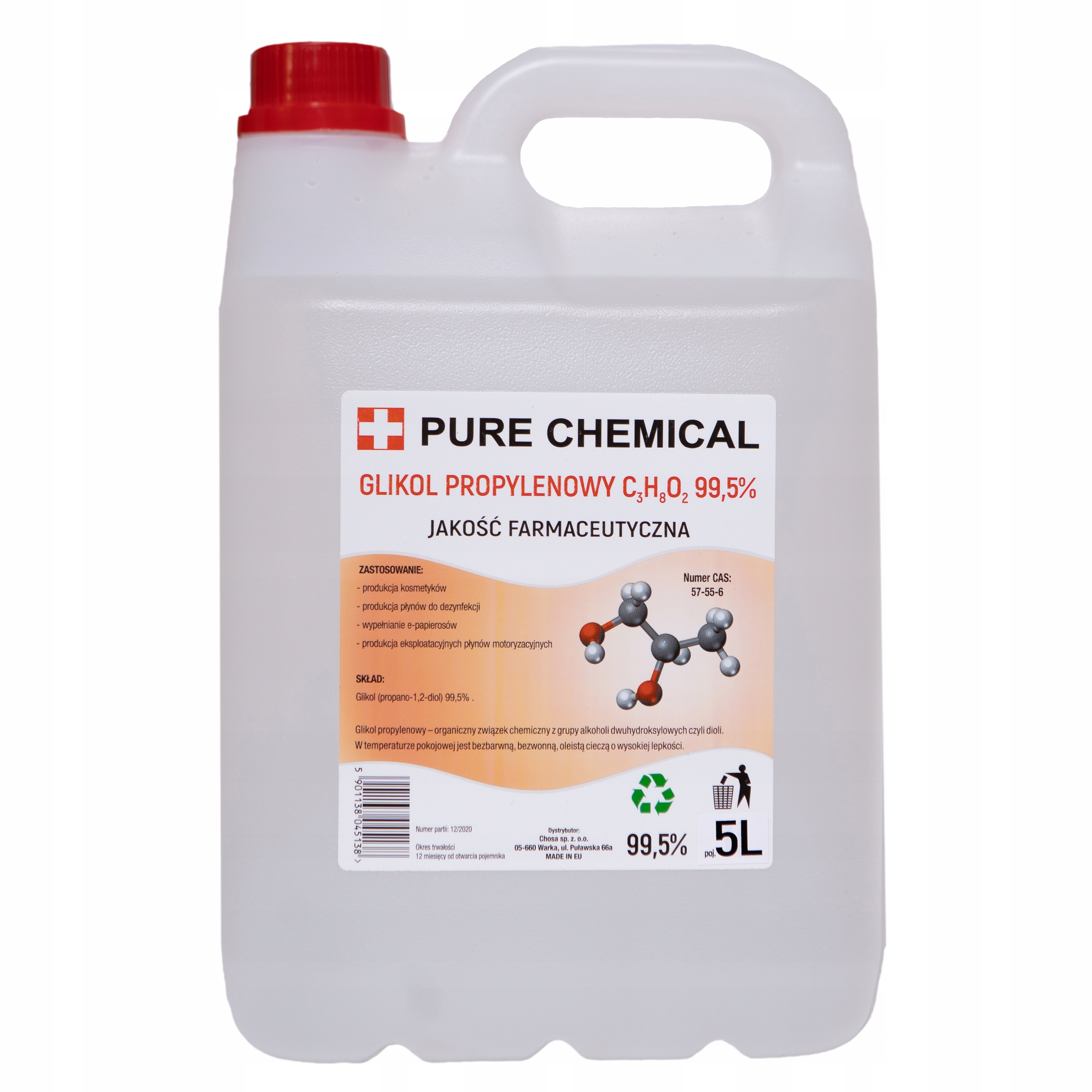 Glikol propylenowy Farmaceutyczny 5L min.99,5%