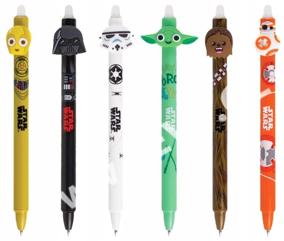 

6x Długopis Żelowy Wymazywalny Star Wars Zestaw