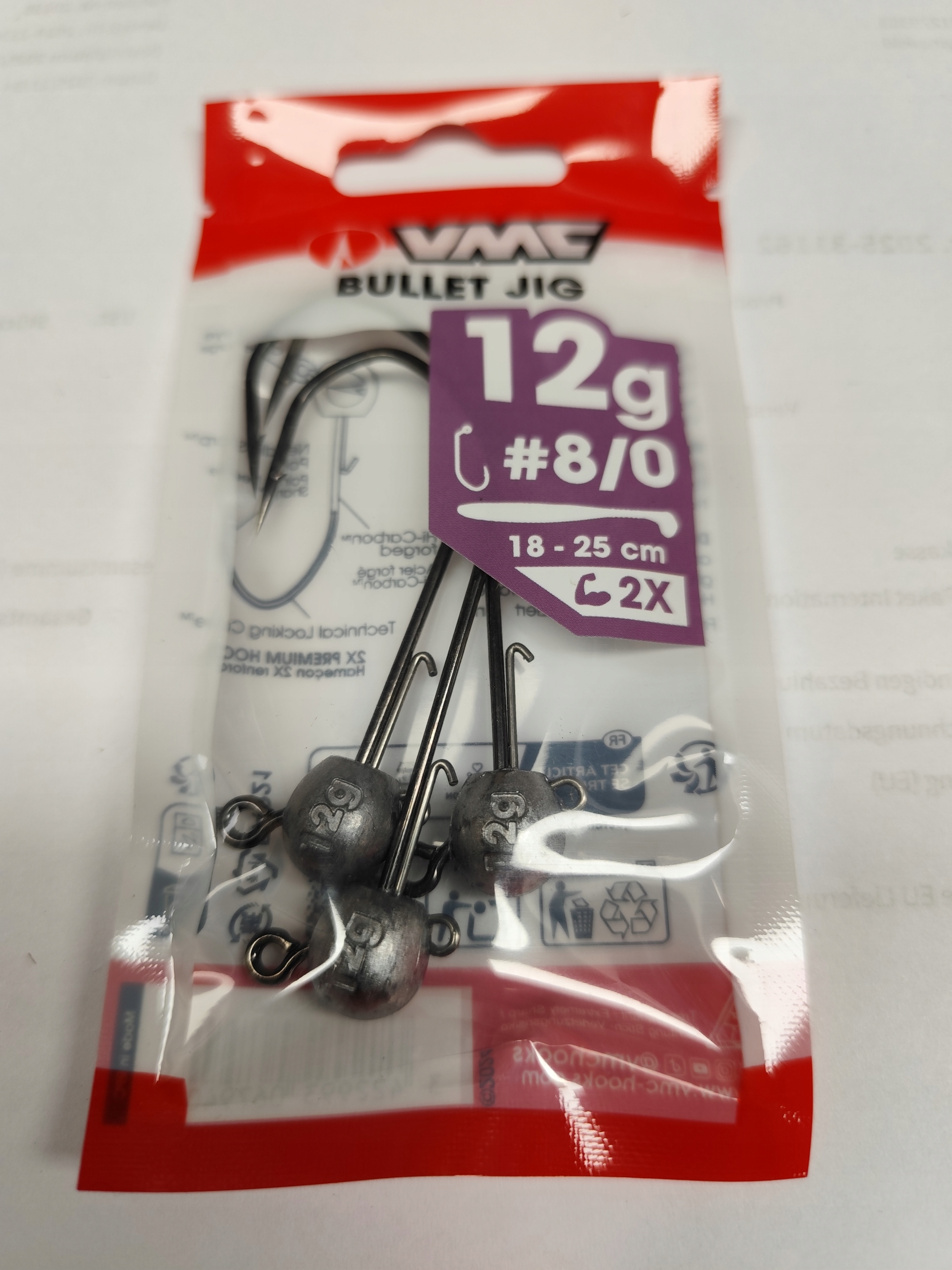 Główka Jigowa VMC Bullet 12g nr 8/0