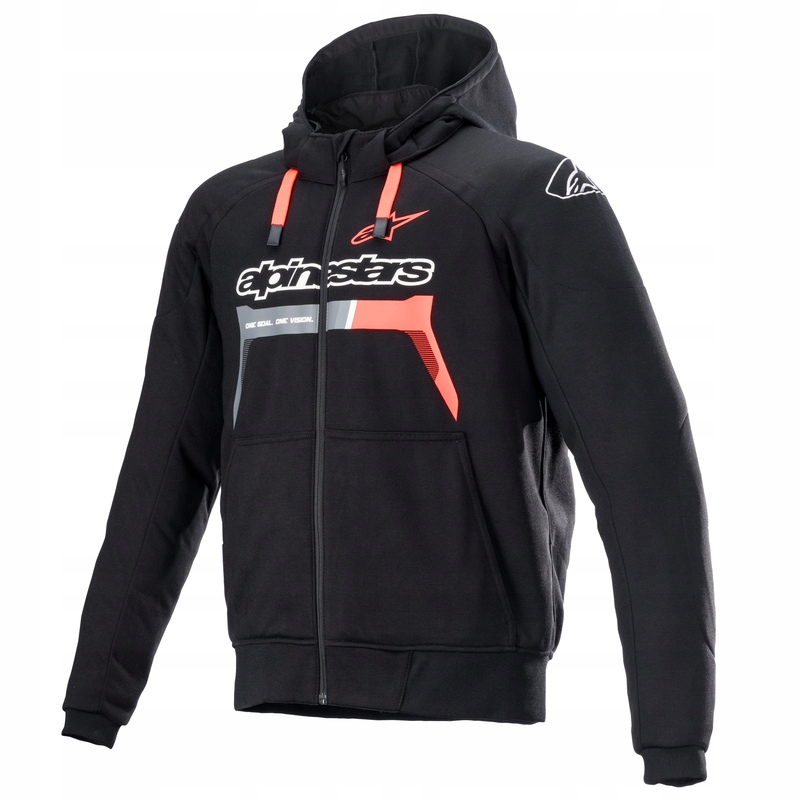 Motocyklová Mikina Alpinestars Chrome Ignition Black/red 3XL