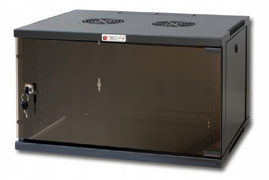 Techly Professional Szafa Wisząca 19" 9U 540x600 Drzwi Szkło Czarna