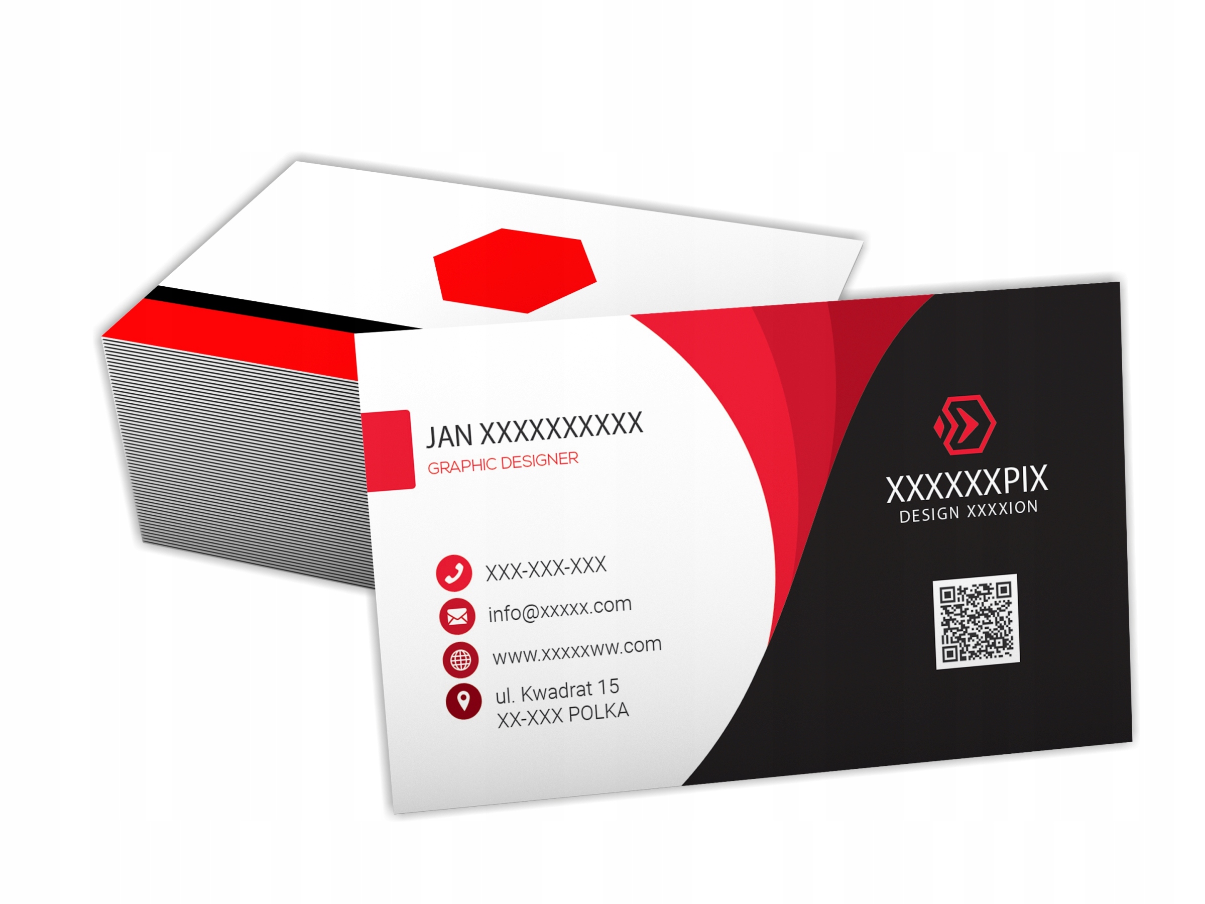 

Wizytówki 100szt jednostronne 4+0 projekt