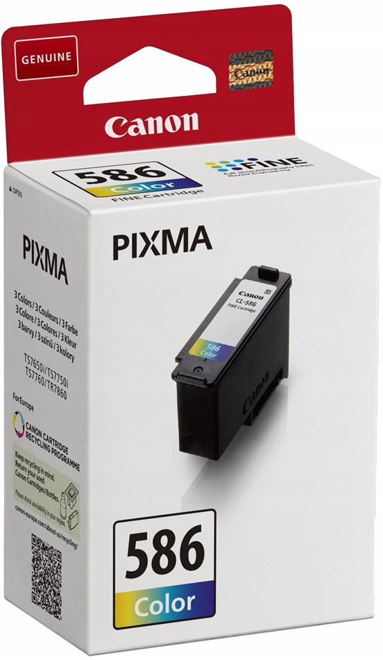 Inkoustová kazeta Canon CL-586 Colour Ink Cartridge 6227C001, tříbarevná