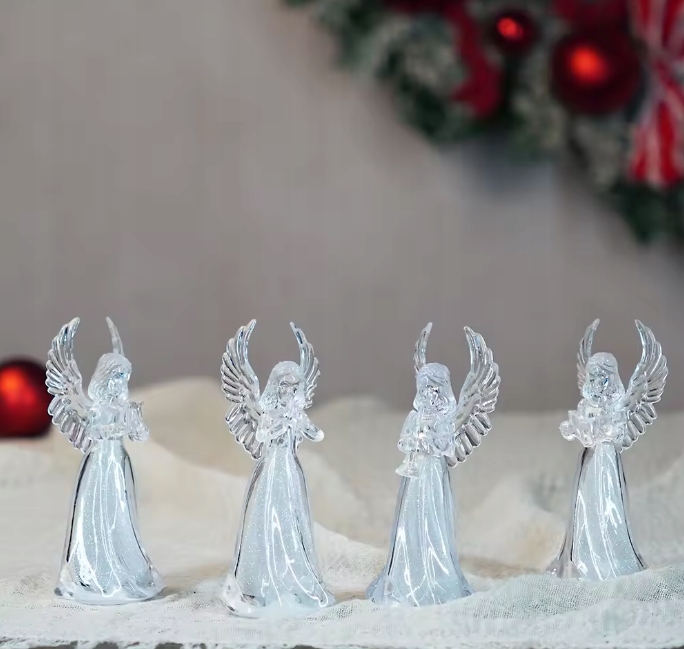 FIGURKA FIGURA ANIOŁ ANIOŁEK LED PLASTIKOWA SUPER OZDOBA ŚWIECĄCA Szerokość produktu 5 cm