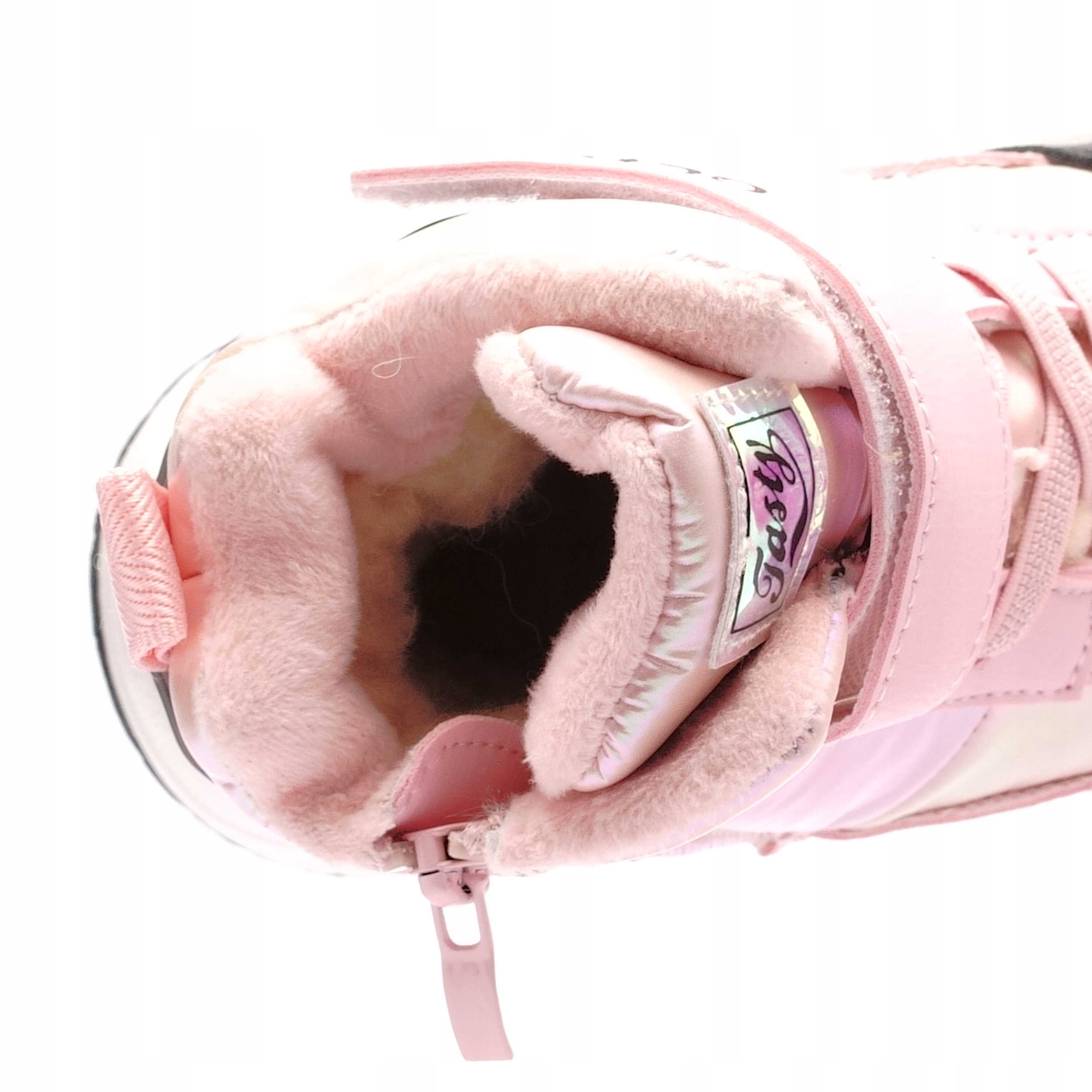 BUTY DZIEWCZĘCE OCIEPLANE ŚNIEGOWCE 107 GETO 29 Długość wkładki wew. 18.5 cm