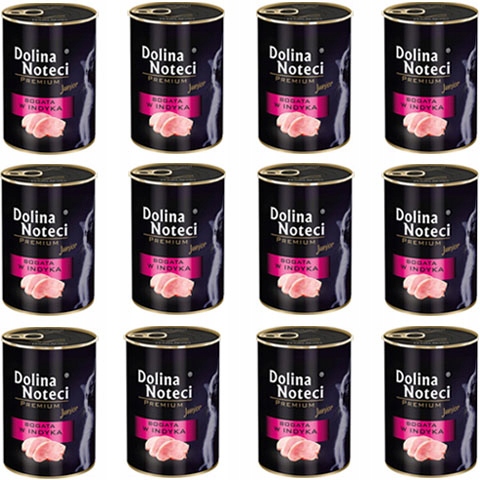 Dolina Noteci Premium Mokra karma dla dla kociąt Indyk Junior 12 x 400g