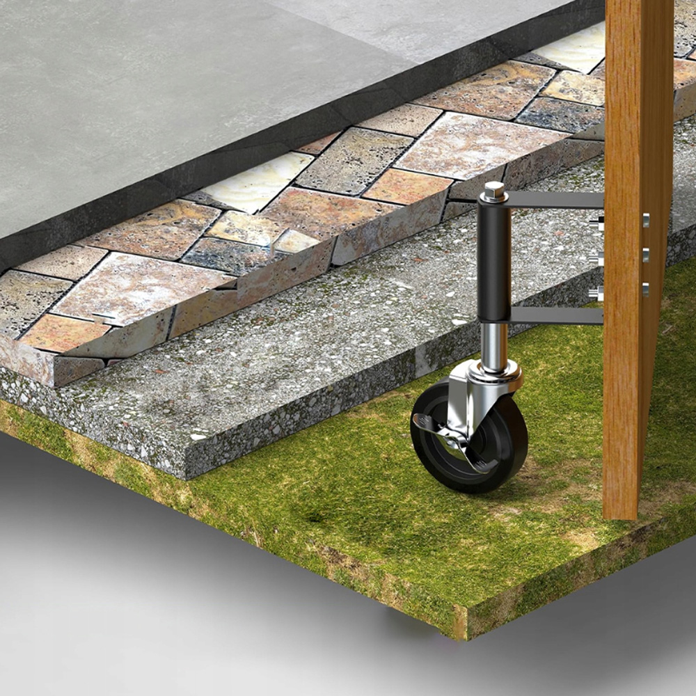 PROFESJONALNE KOŁO DO BRAMY OGRODOWYCH ŁOŻYSKA SPRĘŻYNA 4" Z HAMULCEM Marka bez marki