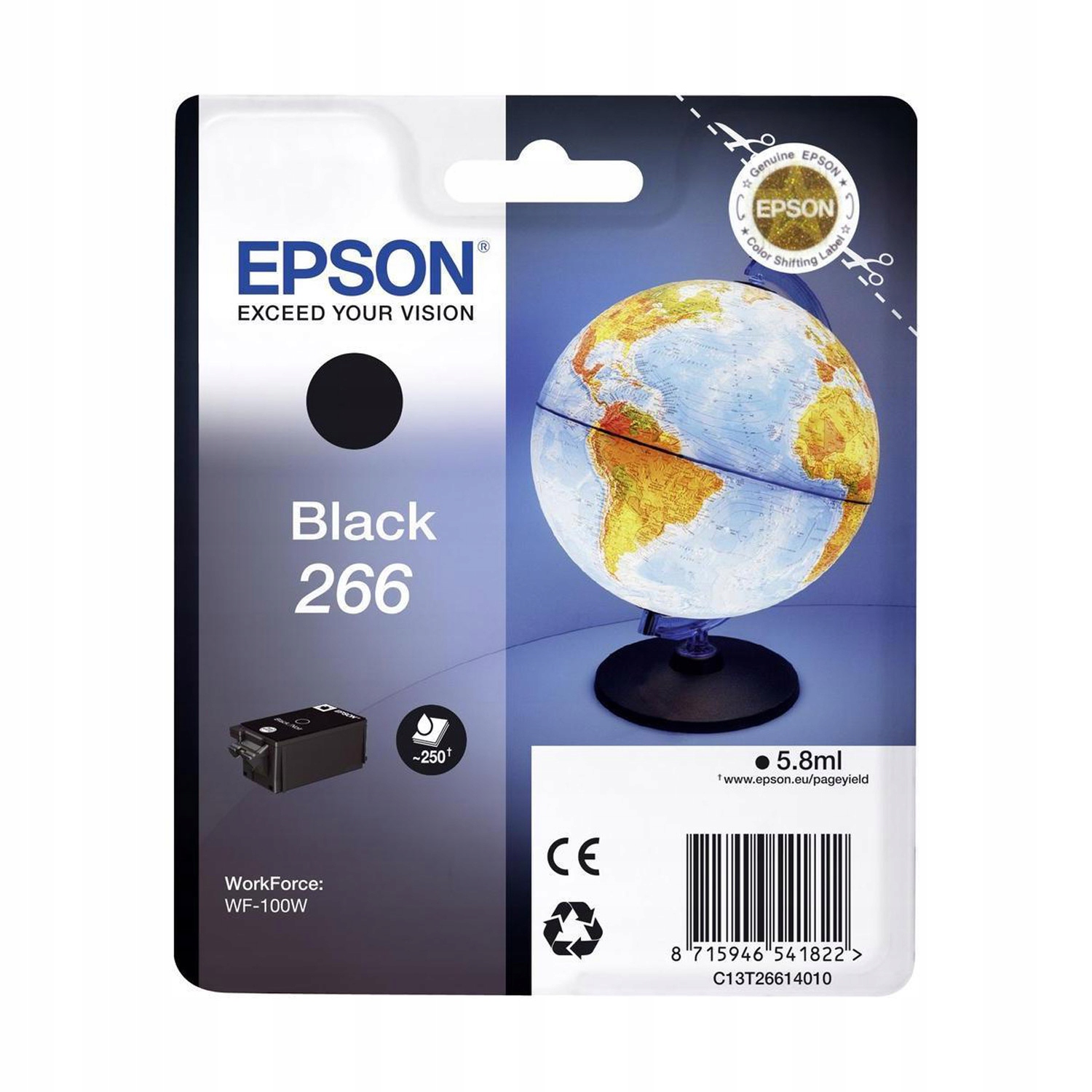 Epson cartridge T2661 černá (globus)
