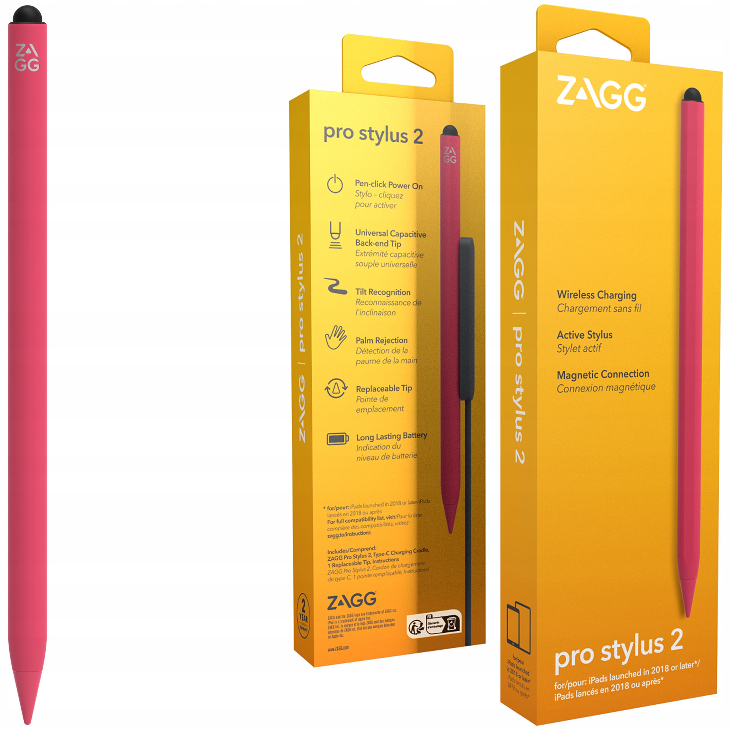 Zagg Pro Stylus 2 Pencil Magnetický Dotykové Pero pro iPad Usb-c nabíjecí kabel