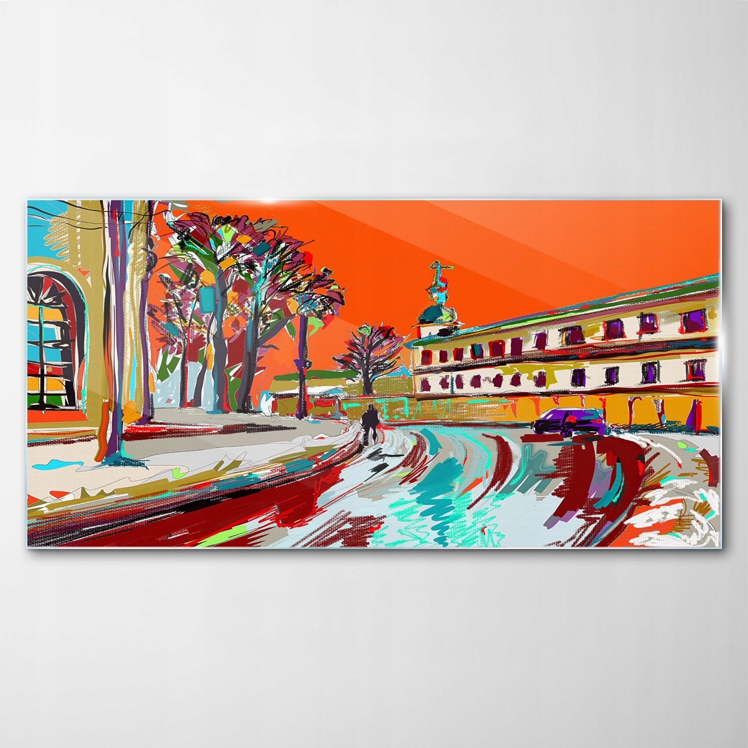 

Obraz na Szkle Dekor Krajobraz Zima Miasto 120x60