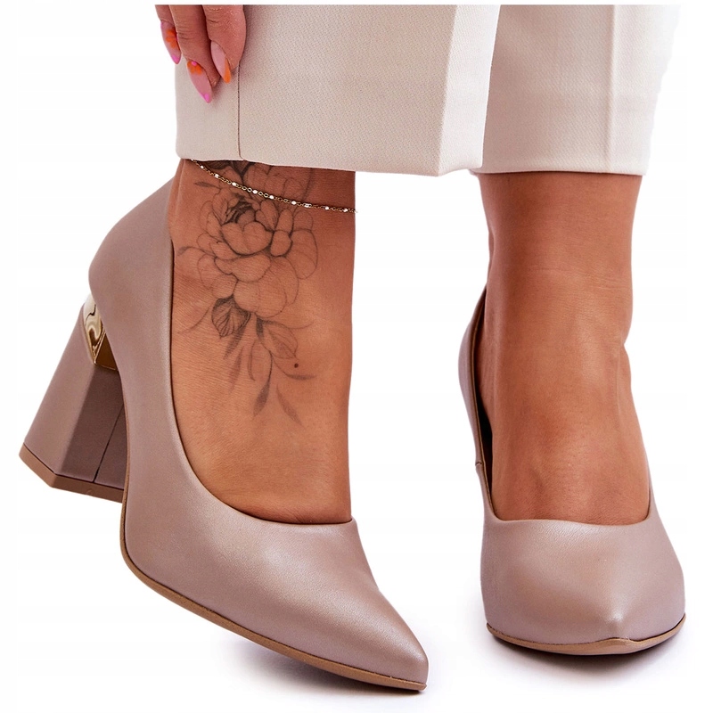 Zazoo 3117 Kožené Lodičky Lewski Béžové 37