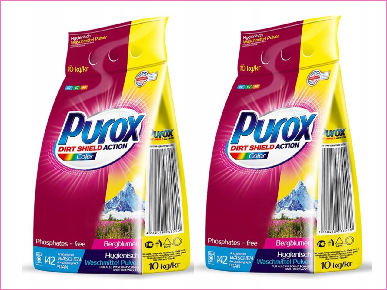 Purox proszek do prania kolorów 10 kg