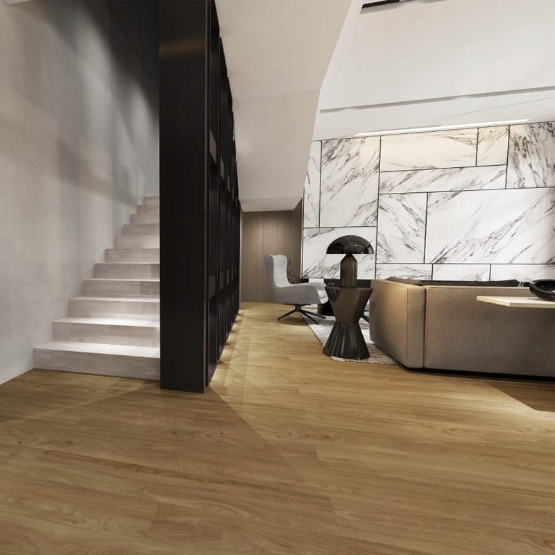 Panele Winylowe SPC - Dąb Brązowy z Podkładem 5mm na Klik na Podłogówkę AC5 Producent inny