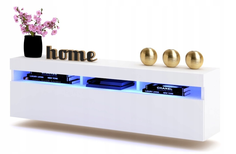 Závěsná Rtv skříňka Komoda Play Bílá Matná 160