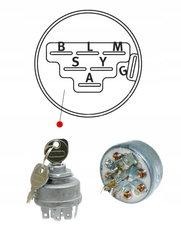 STACYJKA 7 PIN HUSQVARNA YT130 YT150 YTH130 YTH150 Typ stacyjka