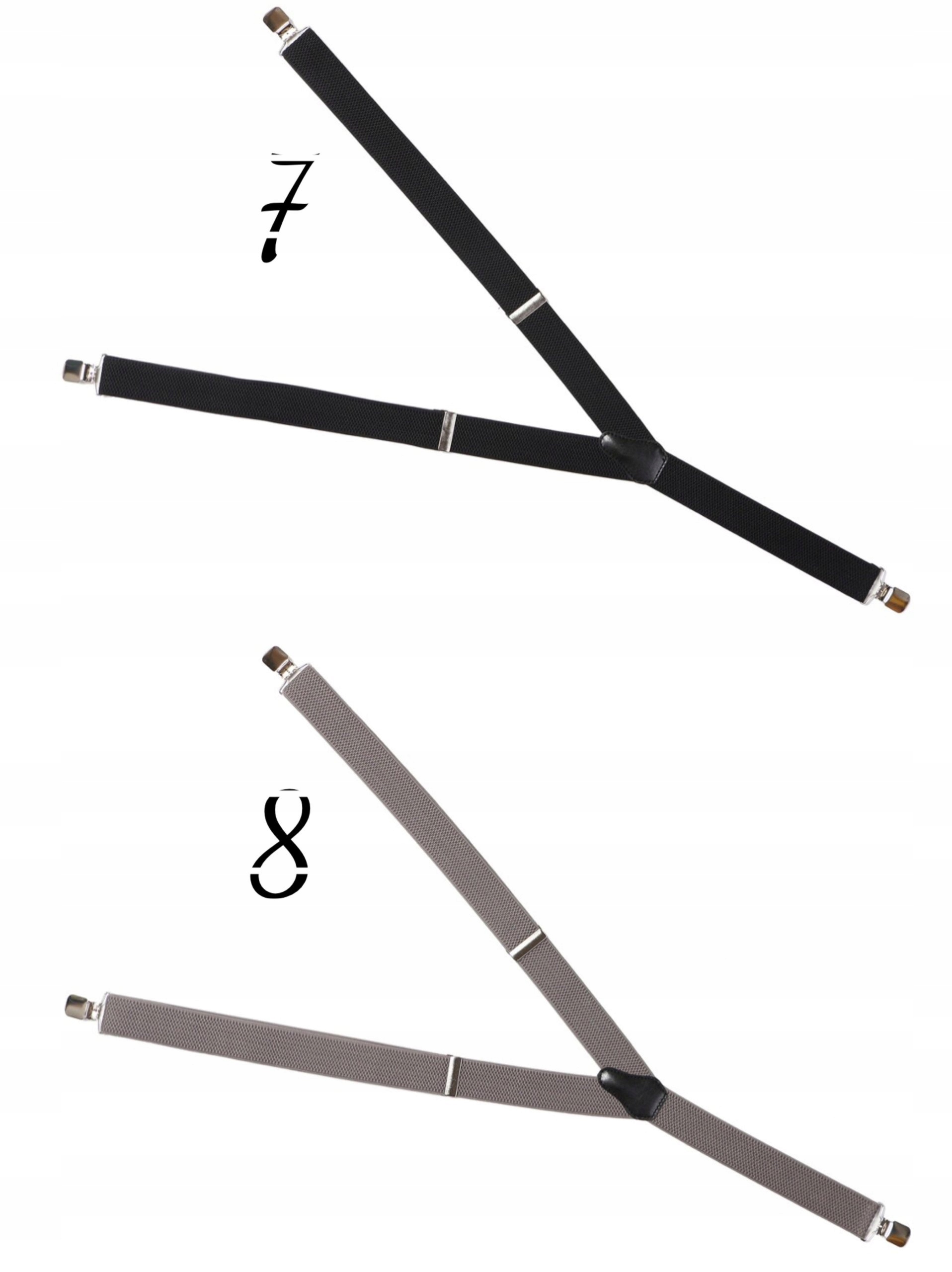 Fioletowa wrzosowa jednokolorowe szelki męskie Wzór dominujący bez wzoru