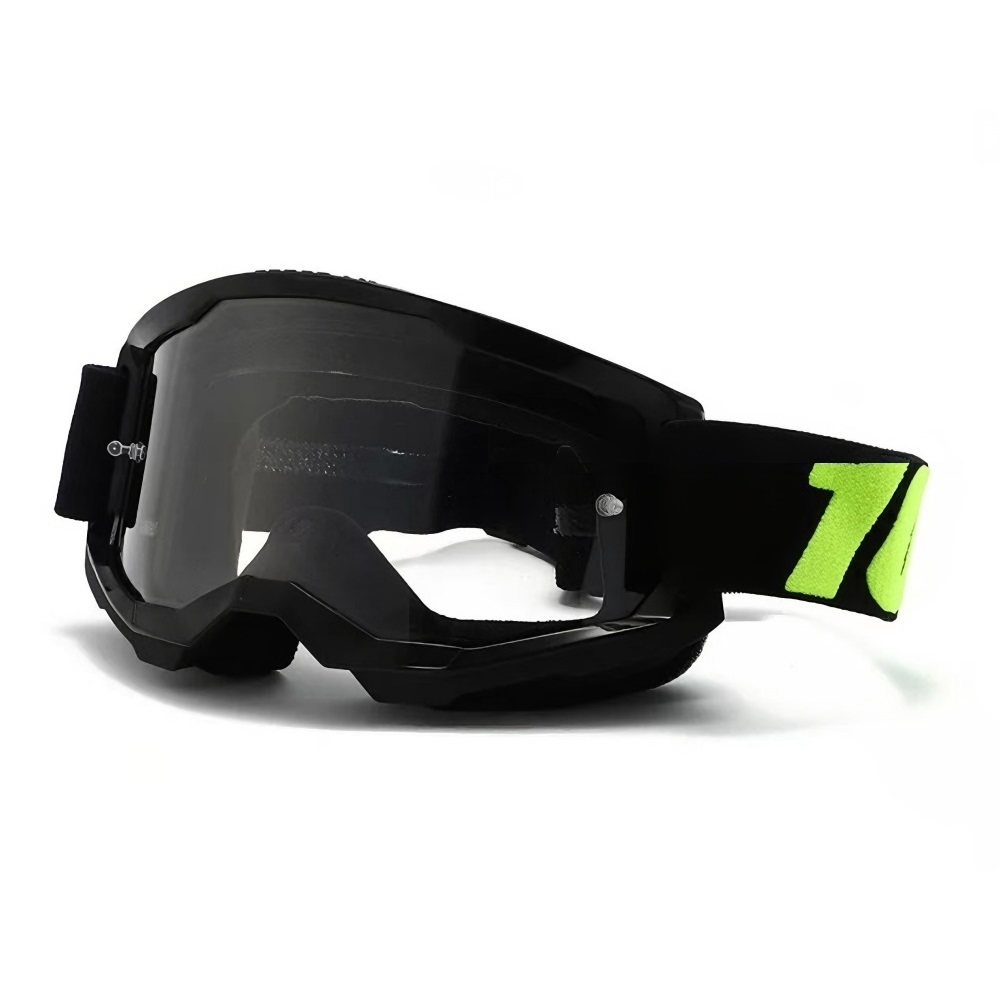 Gogle Strata 2 Czarno-złote Na Crossa Quada Enduro Przezroczyste