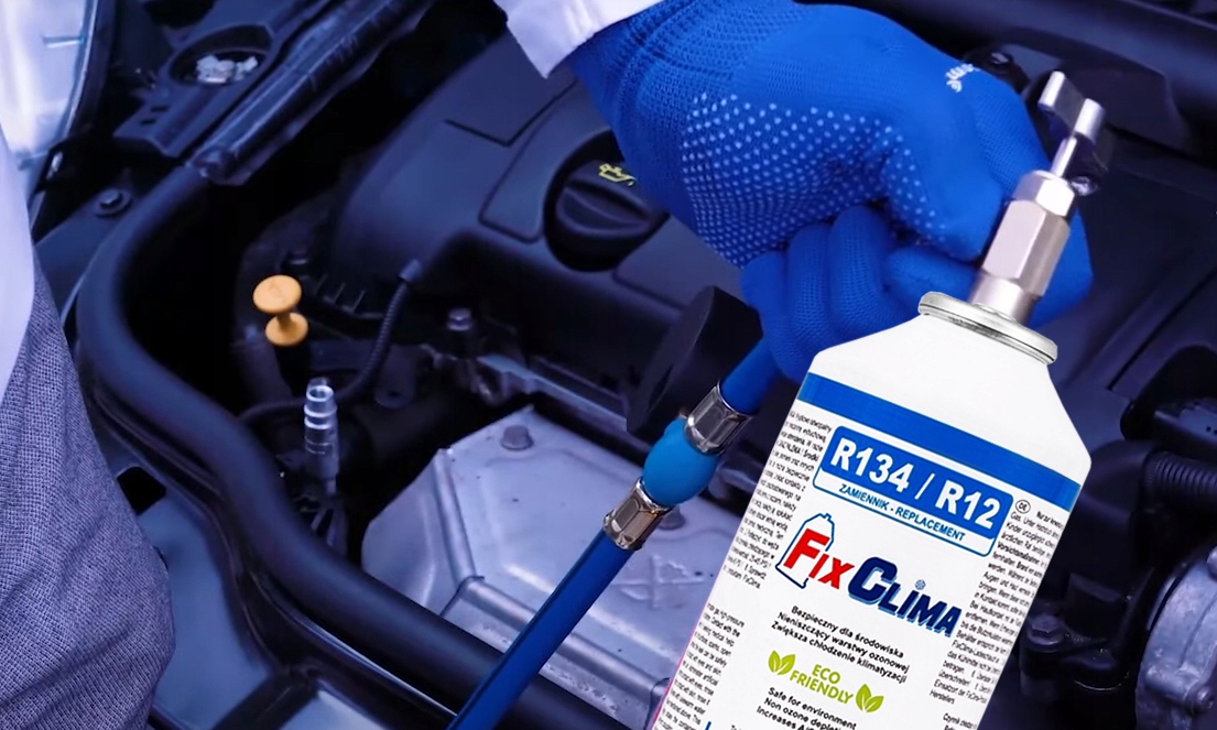 ZESTAW DO NAPEŁNIANIA KLIMATYZACJI 2 x czynnik R134A+ ADAPTER Producent FixClima