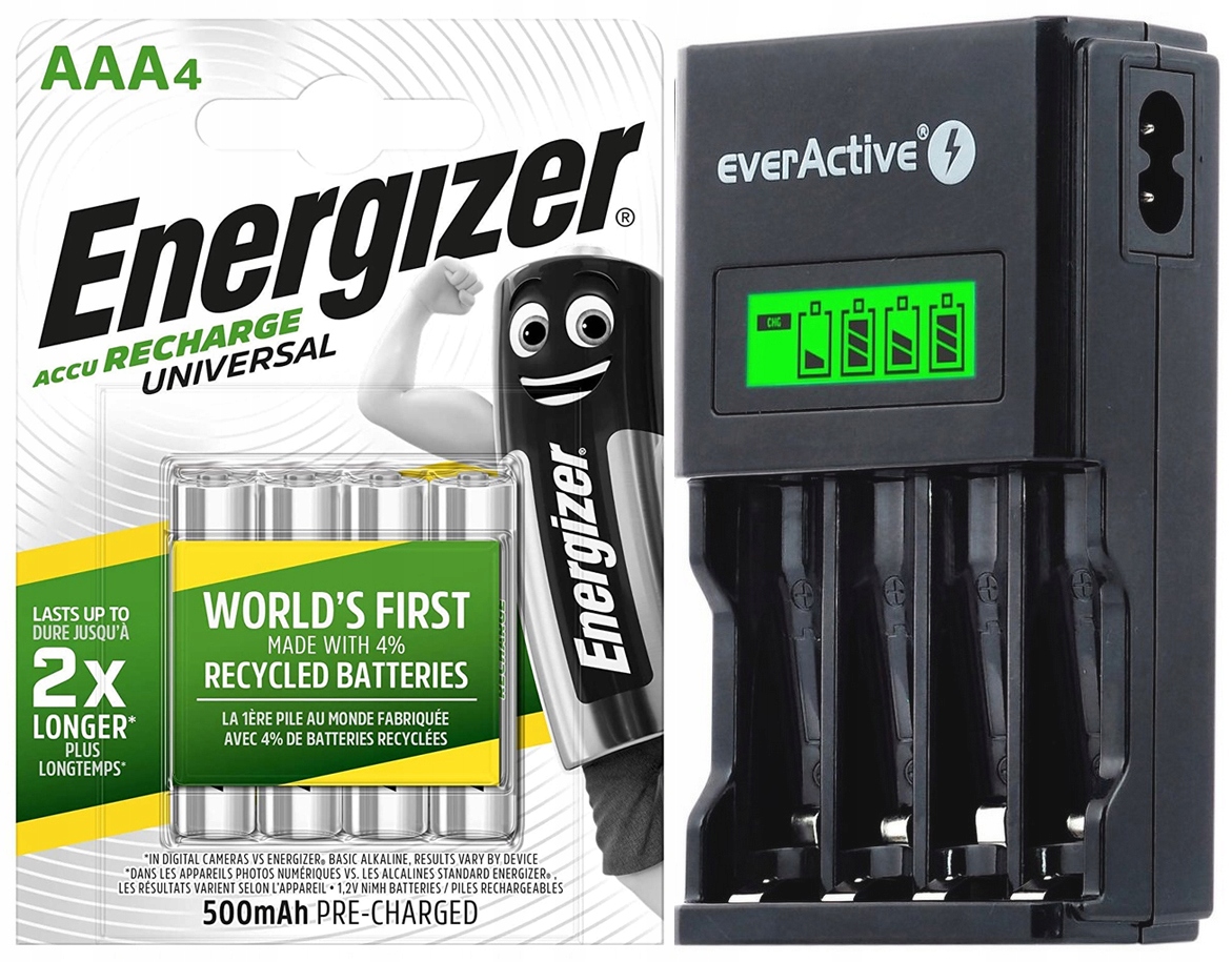 

Ładowarka Baterii Aa Aaa 4X Akumulatorki 500 mAh