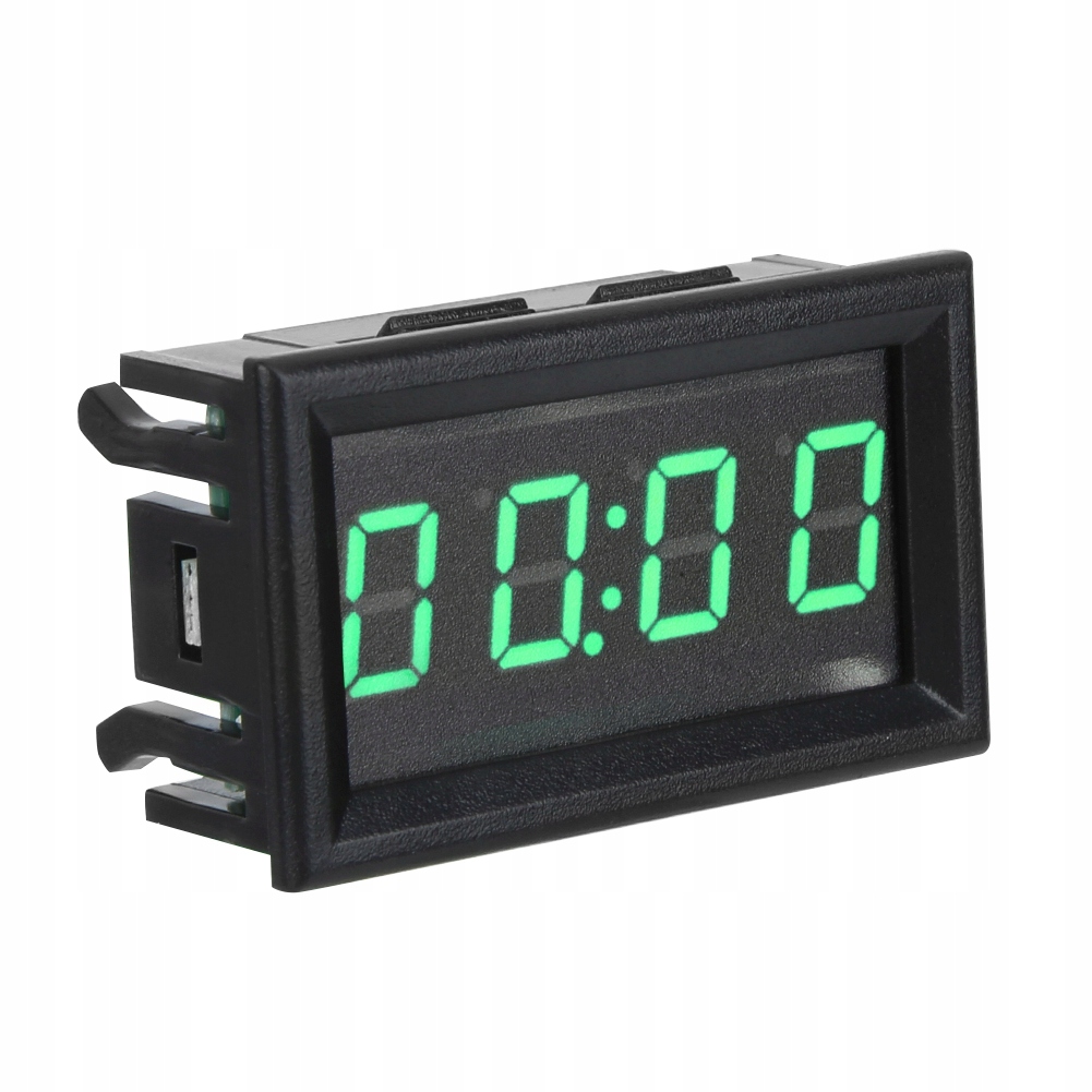 Cyfrowy Zegar Samochodowy Zegarek Elektroniczny Led Zielony 48X29X21MM