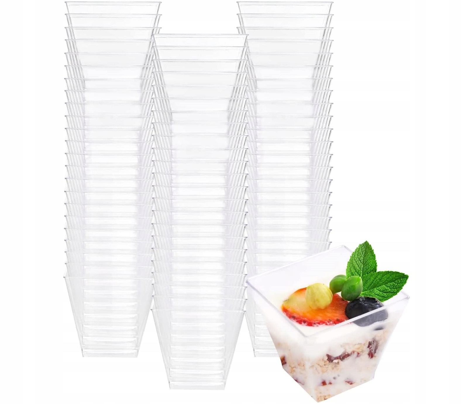 

Pucharki kwadratowe do Deserów 90ml 24szt