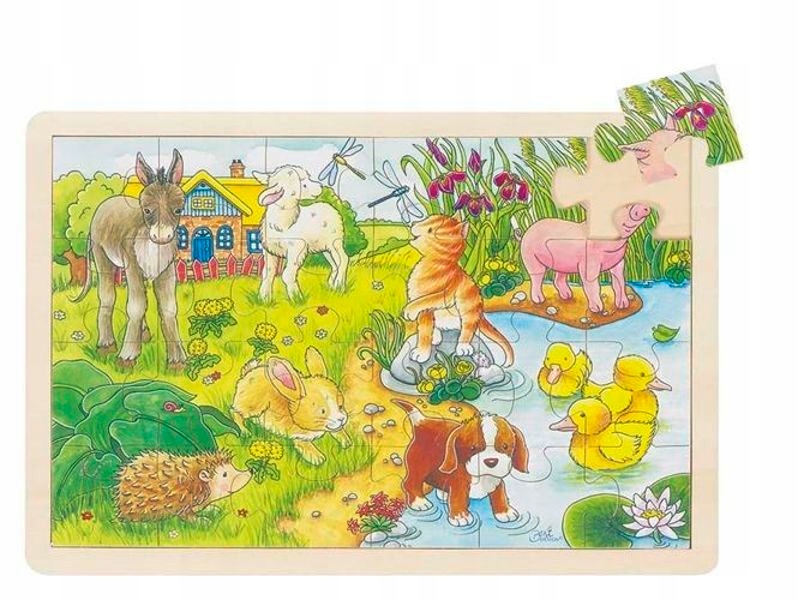 

Puzzle Zwierzątka na wsi układanka 24 el. Goki