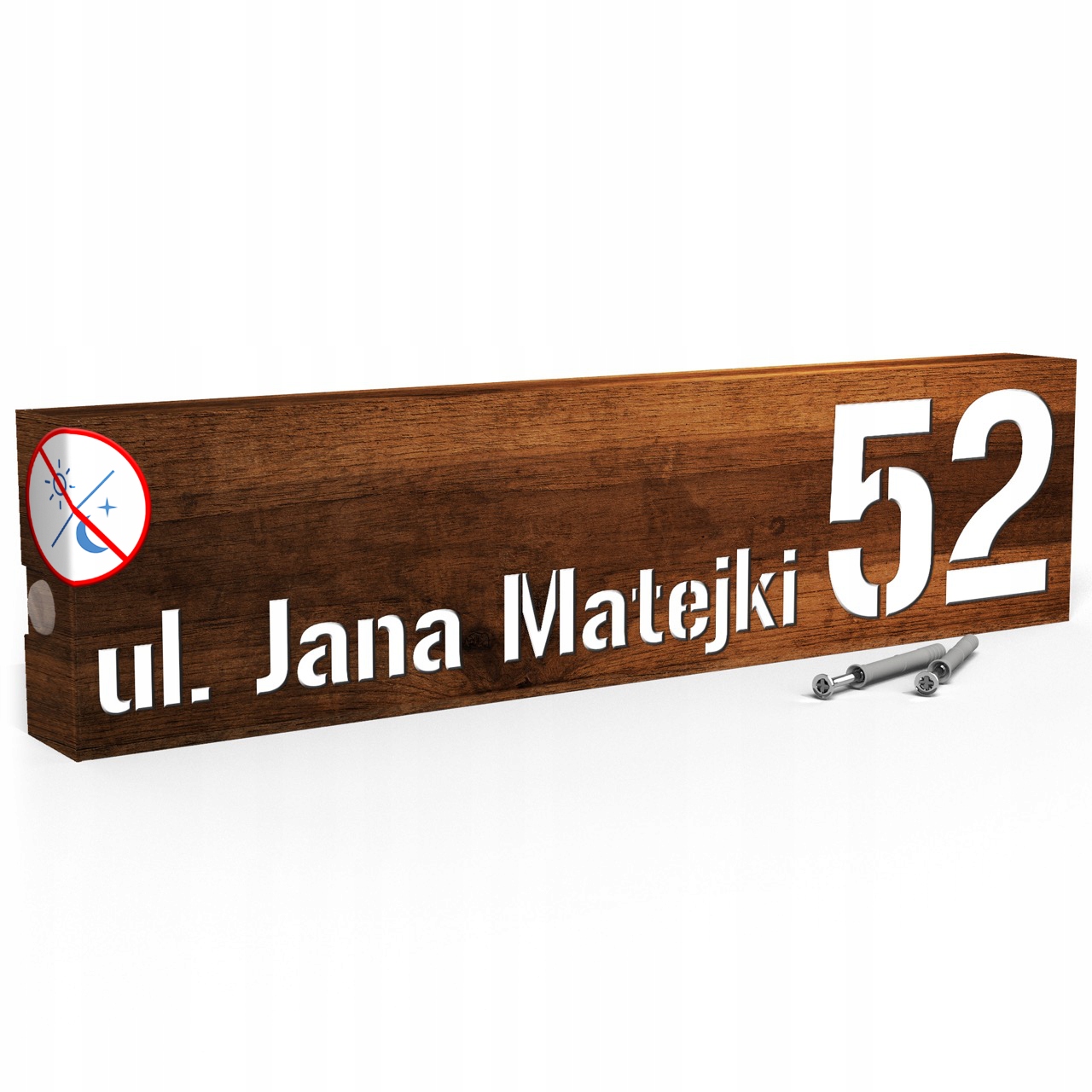 Podsvietené Číslo Na Dom Adresová Tabuľa Ulica Led 3D 40X10