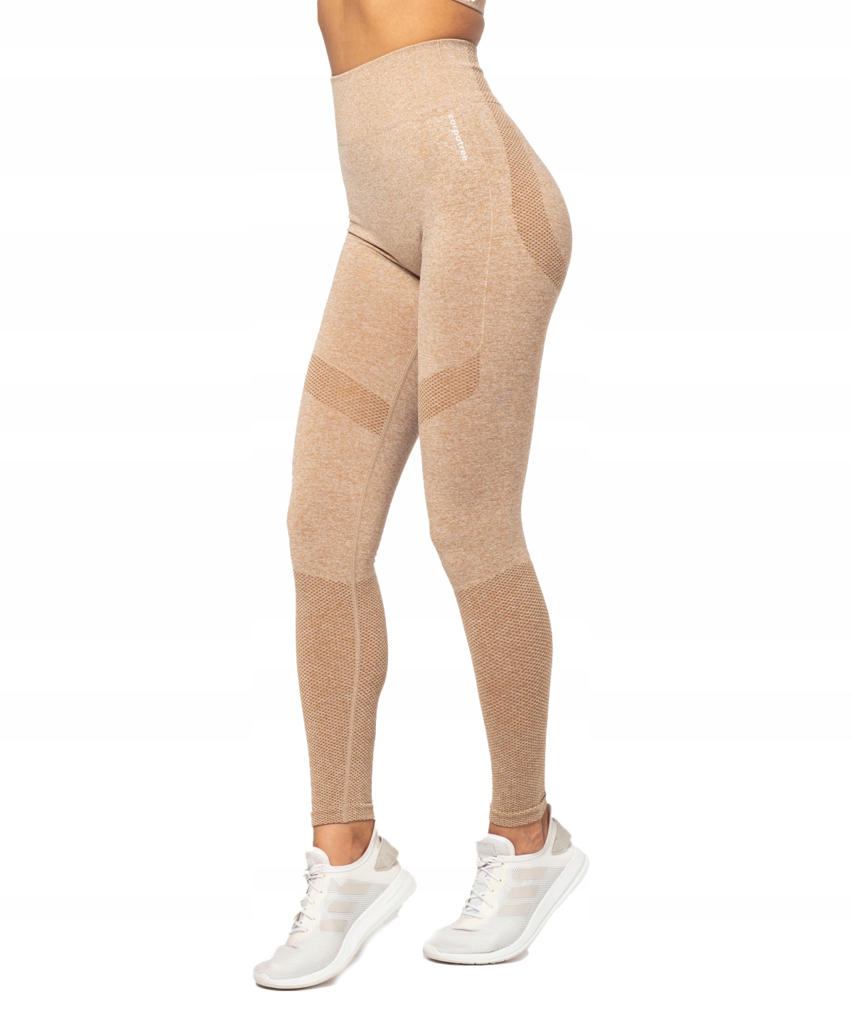 

Legginsy damskie beżowe wysoki stan bezszwowe S