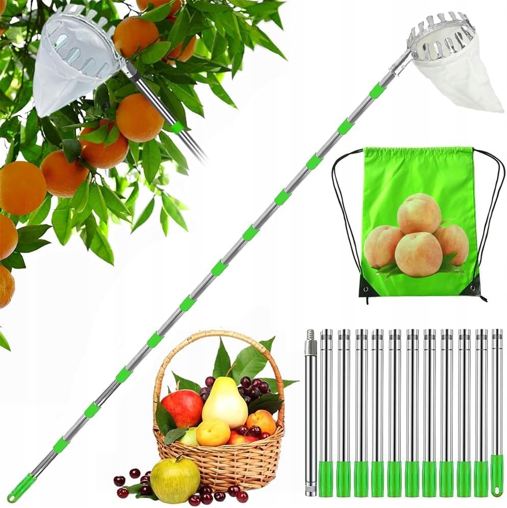 Teleskopický Sběrač Ovoce 3,20 M S Nastavitelnou Výškou, Robustní