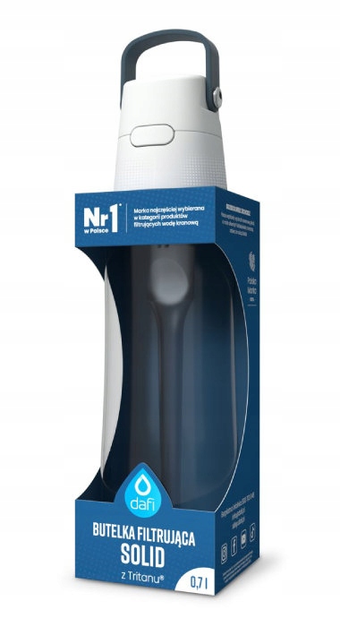 Butelka filtrująca wodę Dafi SOLID 0,7l szara Model Solid