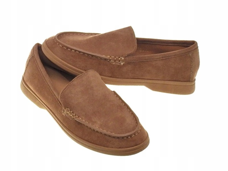 DAMSKIE ZAMSZOWE MOKASYNY 2787 Camel r.36 Długość wkładki 23 cm