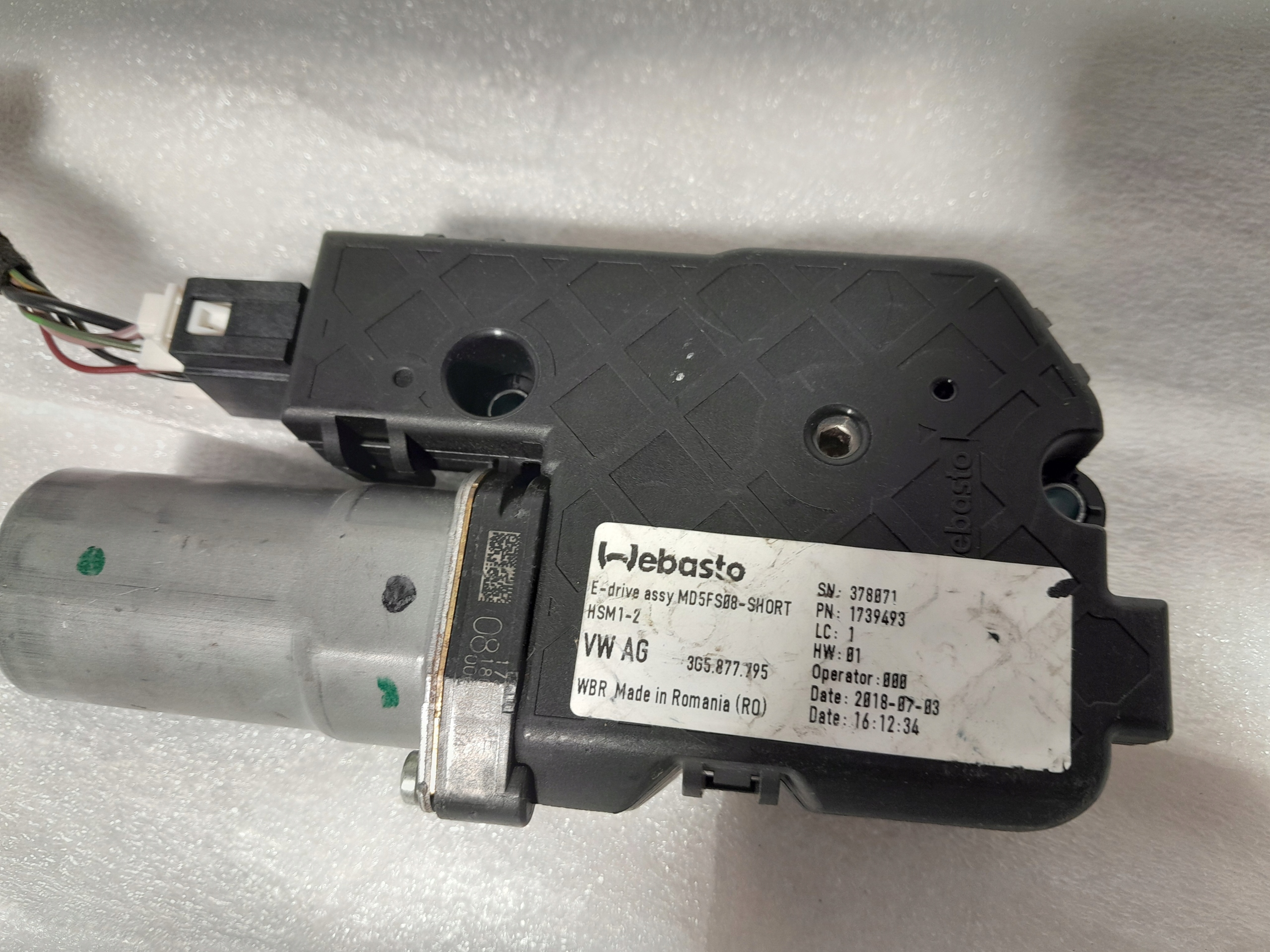 AUDI A4 B9 Motor Schiebedach Schlauch 3G5877795 8W5971648