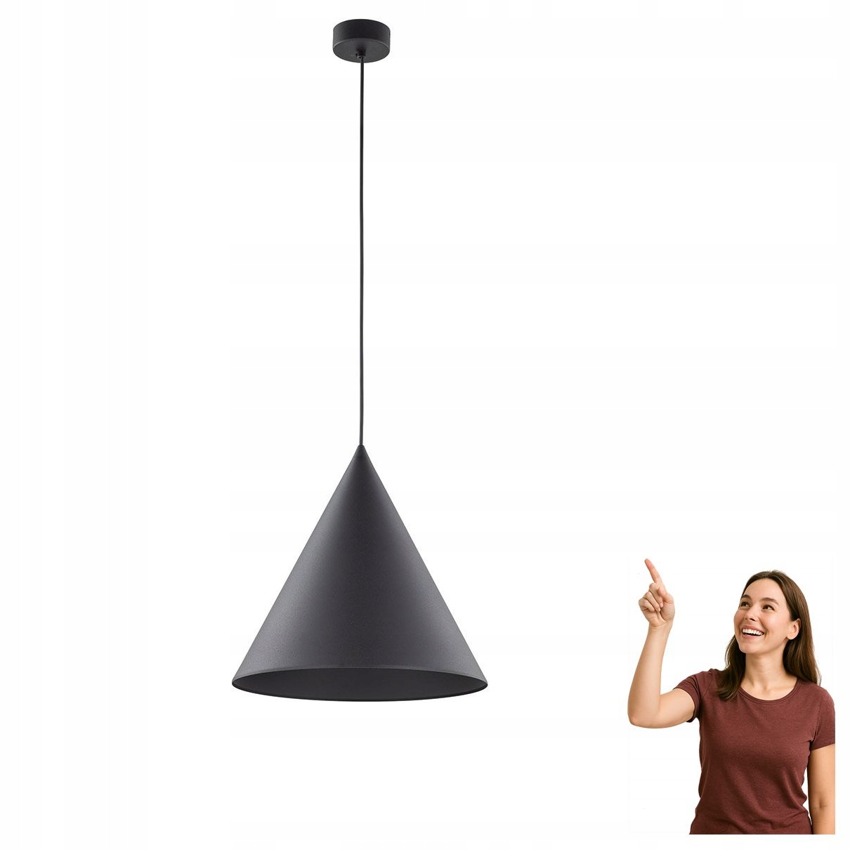 Závesná lampa Cono Black 10057 Tk Lighting