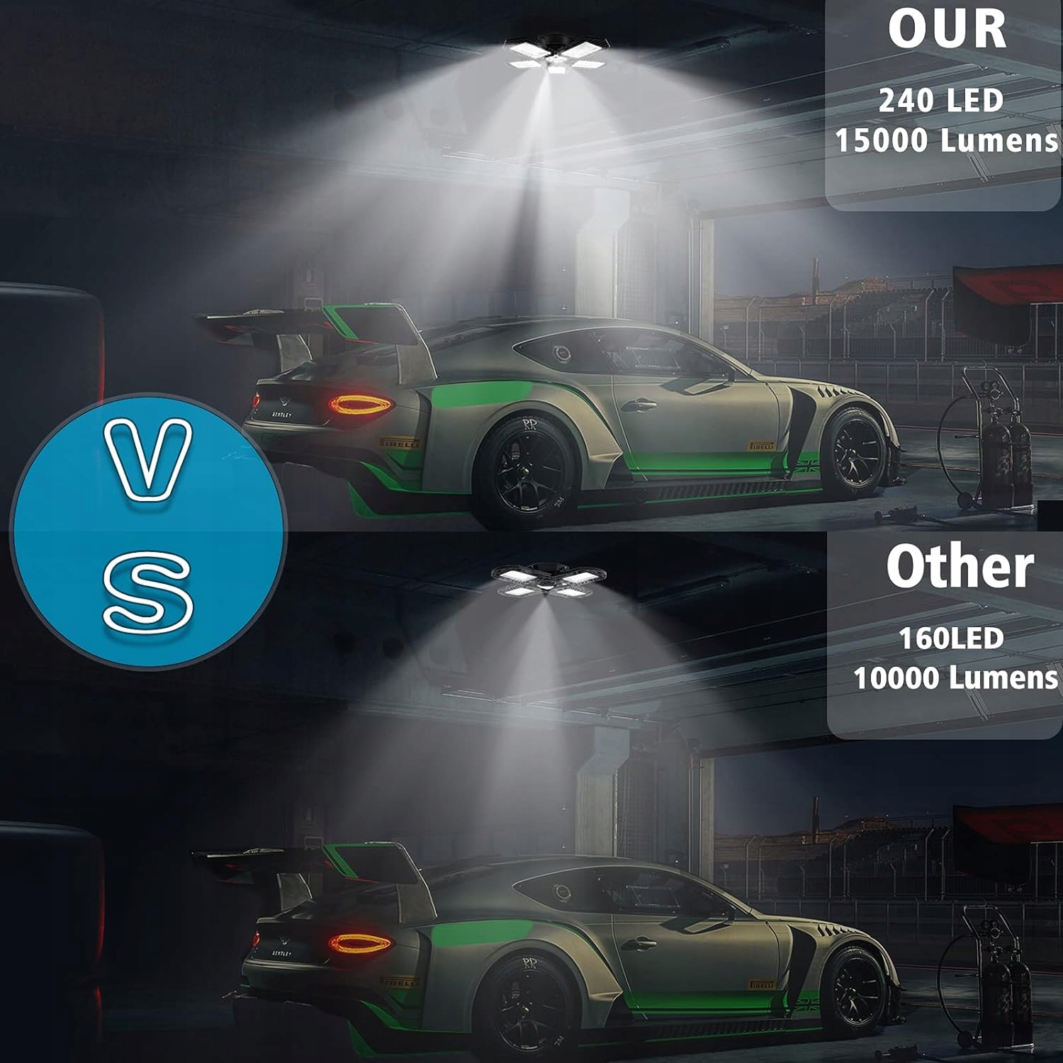 Oświetlenie garażowe LED Składane oświetlenie 150W 5 LISTKÓW 15000lm E27 EAN (GTIN) 5707458532637