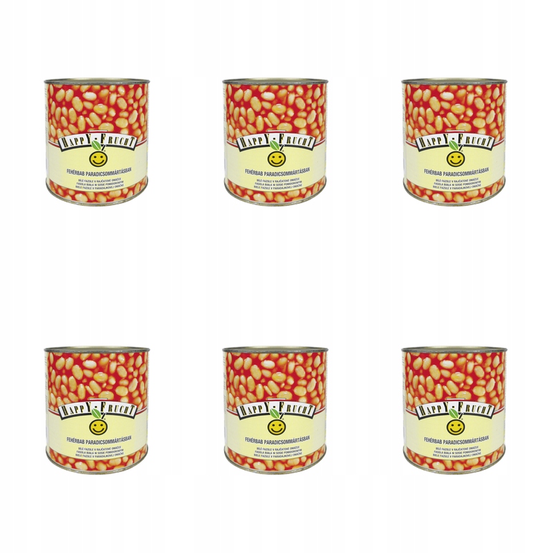Happy Frucht Fazole bílá v rajčatové omáčce 2620 g X6