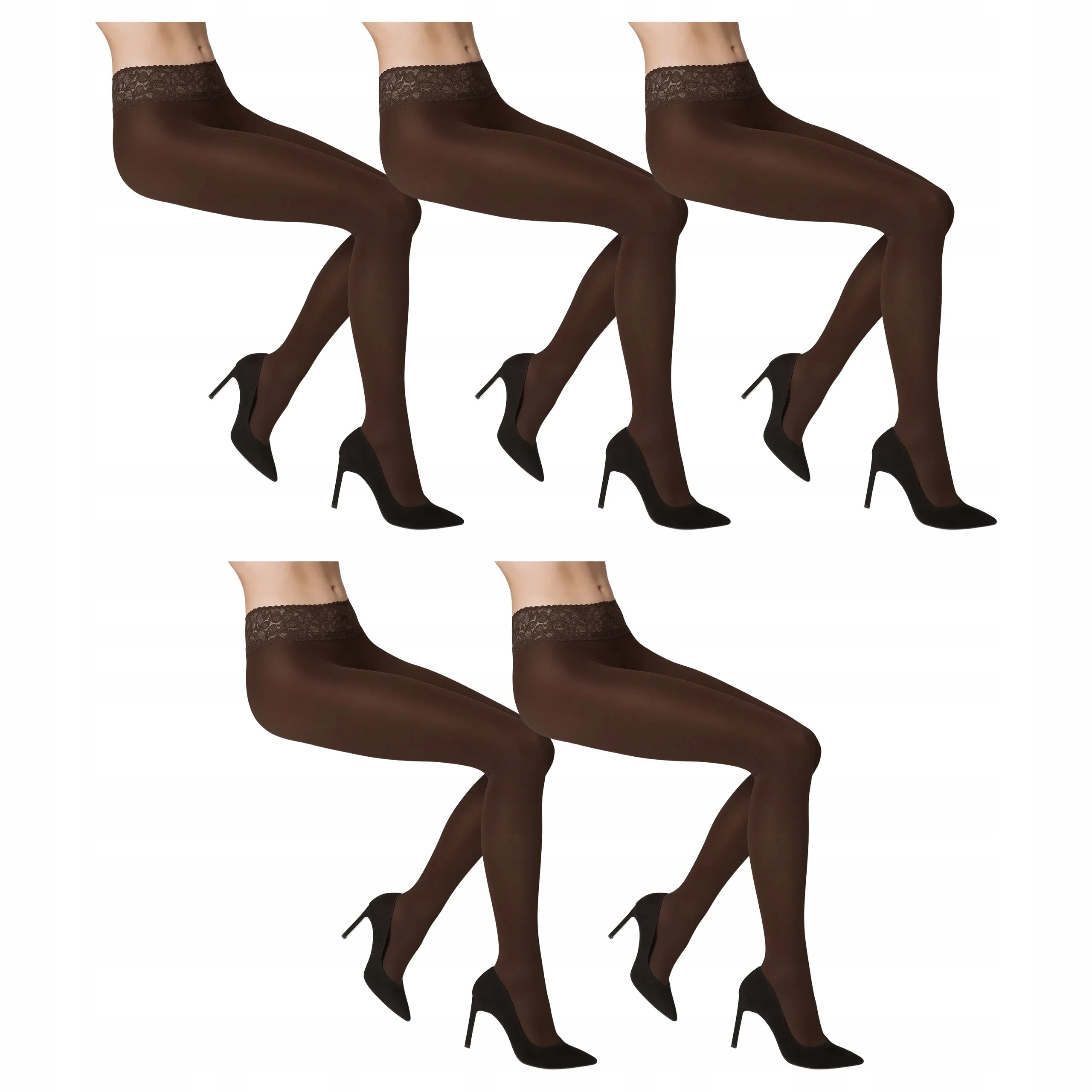 5 x Punčocháče Erotic Vita Bassa 50 den Marilyn Bronzo 4-L
