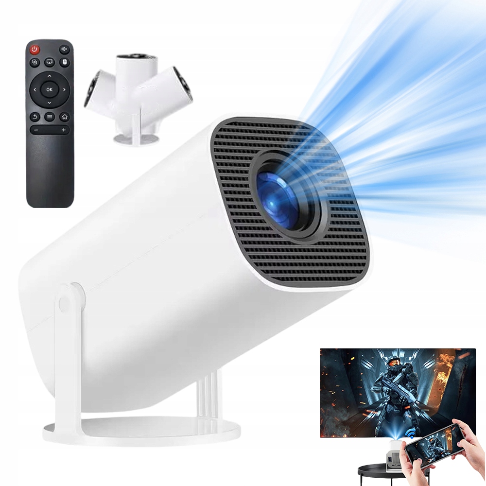 Projektor Android 1080P Mini Přenosný Projektor Wifi Bluetooth Otočný Tv