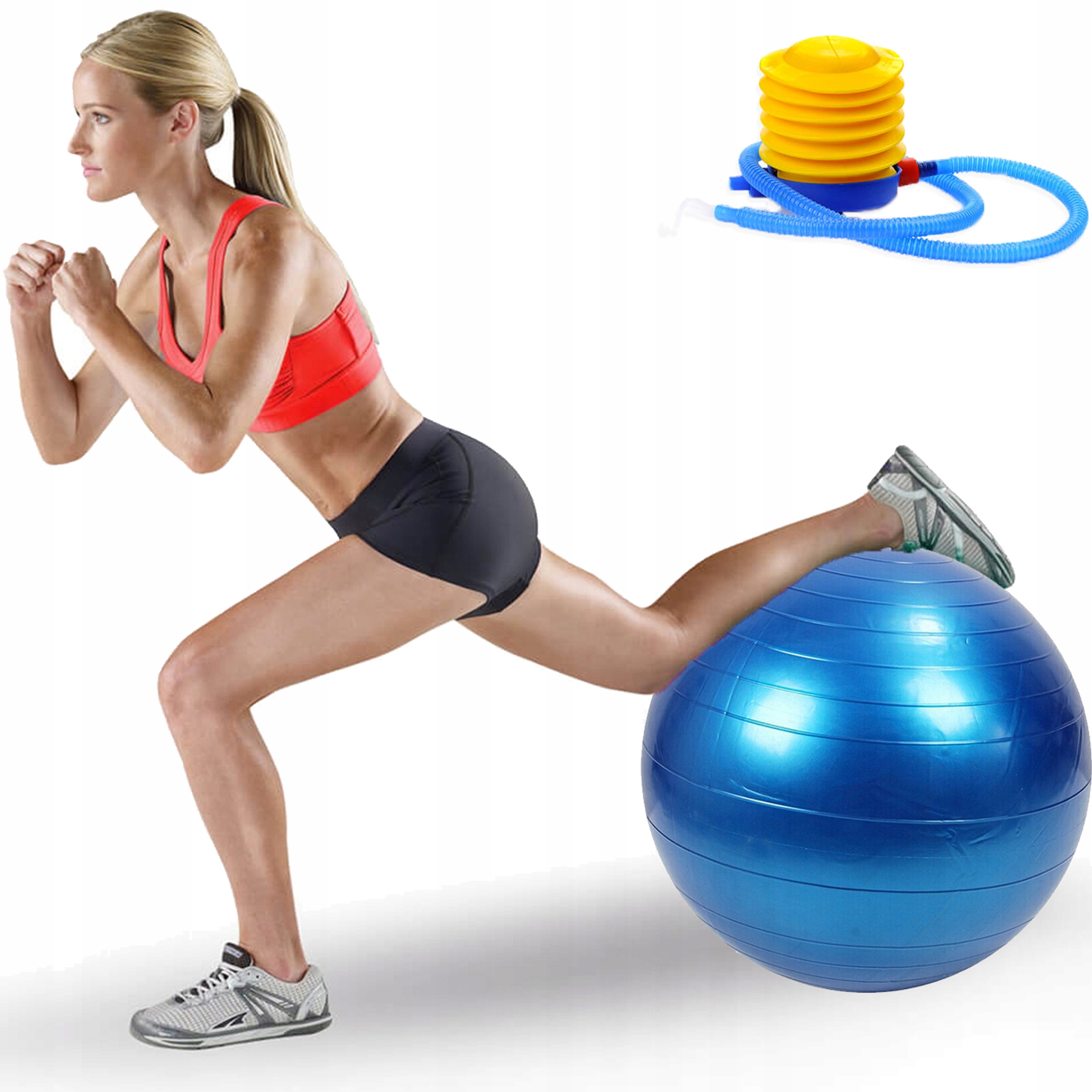 Swiss Ball avec pompe 125kg 65 cm (1,0 kg) gris - Fitnessboetiek