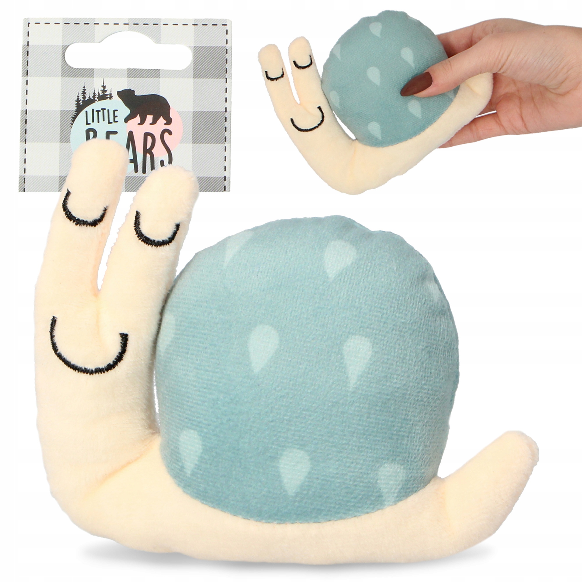 

Pluszak Maskotka Zabawka Piszcząca Psa Ślimak 13cm