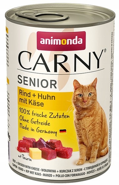 Levně 7x Animonda Cat Carny Senior příchuť Hovězí kuřecí sýr 400 g