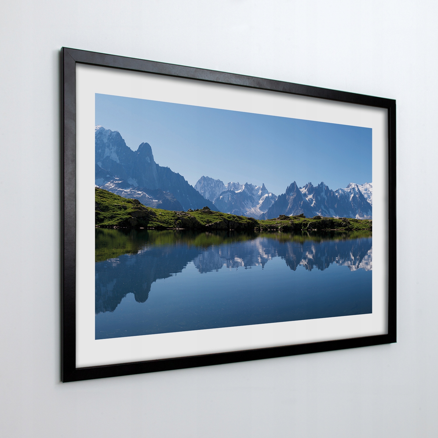 

Obraz w ramie na ścianę Góry woda panorama 70x50