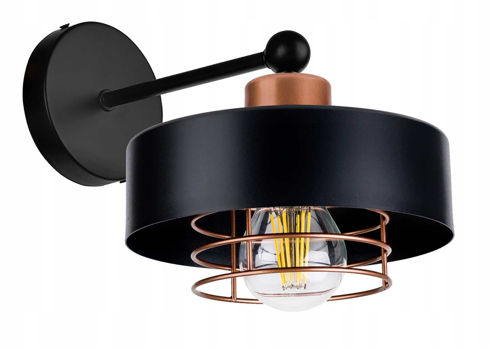 

Lampa Kinkiet Ścienny Stały Loft Metal Kubek