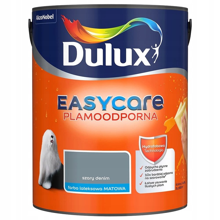 Dulux Easy Care Barva Odolná Vůči Skvrnám, Šedý Denim 5L