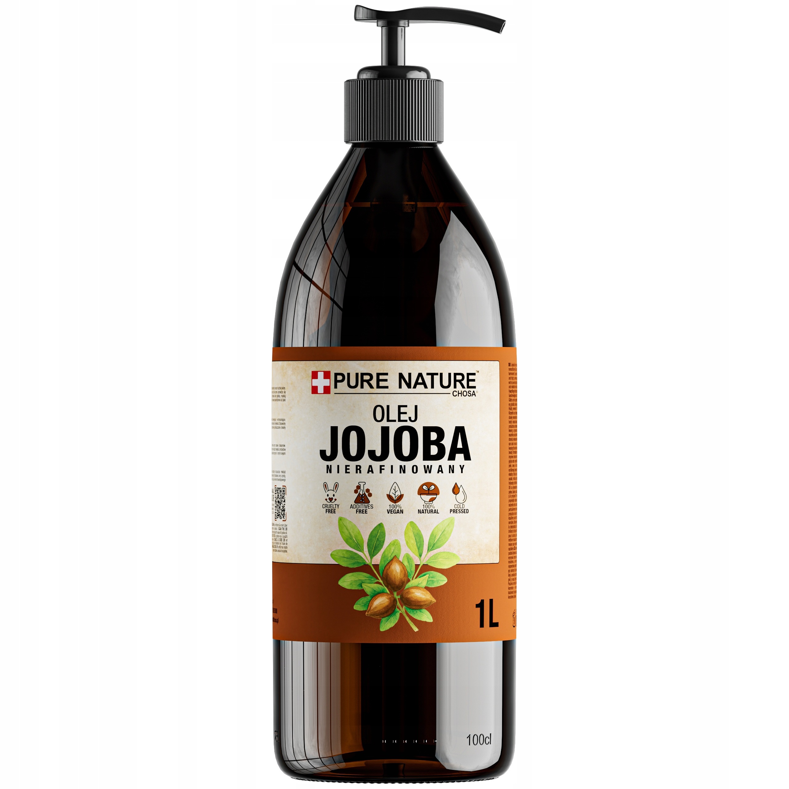 Jojobový olej Pure Chemical přírodní nerafinovaný 1000 ml s pumpičkou